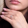 9ct White Gold Round Brilliant 1.00ct Lab Grown Diamond 4 Claw Ring with 0.25ct Diamond Shoulders