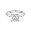 Platinum 2.00ct Lab Grown Princess Cut Diamond Solitaire Ring