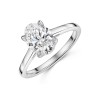 Platinum Lab Grown 2.00ct Oval Diamond Solitaire Ring