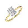 18ct Yellow Gold Lab Grown 1.00ct Oval Hidden Halo Solitaire Ring