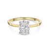 18ct Yellow Gold Lab Grown 1.00ct Oval Hidden Halo Solitaire Ring