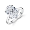 Platinum Oval Cut 4.00ct Lab Grown Diamond Solitaire Ring