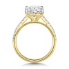 18ct Yellow Gold Lab Grown 3.25ct Oval Diamond Shoulders Ring