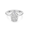 Platinum Lab Grown 3ct Oval Diamond Solitaire Ring
