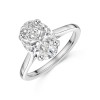 Platinum Lab Grown 3ct Oval Diamond Solitaire Ring