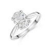 Platinum 2.00ct Oval Cut Lab Grown Diamond Solitaire Ring