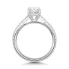 Platinum Lab Grown 1.25ct Oval Diamond Shoulders Ring