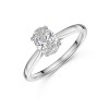 Platinum 1.00ct Oval Lab Grown Diamond Solitaire Ring