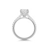Platinum 2.18ct Oval Lab Grown Diamond Ring with Diamond Shoulders