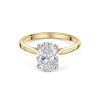 18ct Yellow Gold 2ct Lab Grown Oval Diamond Solitaire Ring