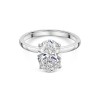 9ct White Gold Oval Cut 2.00ct Lab Grown Diamond 4 Claw Solitaire Ring
