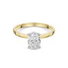 9ct Yellow Gold Oval Cut 1.00ct Lab Grown Diamond 4 Claw Solitaire Ring