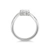 9ct White Gold Oval Cut 0.75ct Lab Grown Diamond Curved Band Solitaire Ring