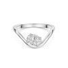 9ct White Gold Oval Cut 0.75ct Lab Grown Diamond Curved Band Solitaire Ring