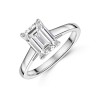Platinum Lab Grown 2.00ct Emerald Diamond Solitaire Ring