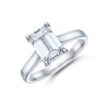 Platinum Emerald Cut 2.00ct Lab Diamond Solitaire Ring