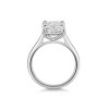Platinum Lab Grown 4ct Emerald Diamond Solitaire Ring