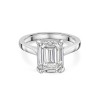 Platinum Lab Grown 4ct Emerald Diamond Solitaire Ring