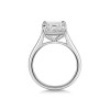 Platinum Lab Grown 5ct Emerald Diamond Solitaire Ring