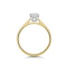 18ct Yellow Gold 1.00ct Emerald Lab Grown Diamond Solitaire Ring