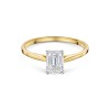 18ct Yellow Gold 1.00ct Emerald Lab Grown Diamond Solitaire Ring