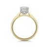 18ct Yellow Gold 2ct Lab Grown Emerald Cut Diamond Solitaire Ring