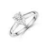 Platinum Lab Grown 1.00ct Pear Diamond Solitaire Ring