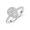 Platinum Lab Grown Pear Cut 1.25ct Diamond Halo Ring