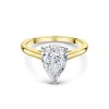18ct Yellow Gold Lab Grown 2.50ct Pear Cut Diamond Solitaire Ring