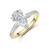 18ct Yellow Gold Pear Cut 2.25ct Lab Grown Diamond Solitaire Ring