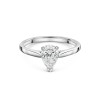 Platinum Lab Grown 1.00ct Pear Cut Diamond Solitaire Ring
