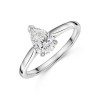 Platinum Lab Grown 1.00ct Pear Cut Diamond Solitaire Ring