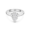Platinum Pear Cut 2.00ct Lab Grown Diamond 3 Claw Solitaire Ring