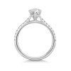 Platinum Pear Cut 1.00ct Lab Grown Diamond Ring with Diamond Shoulders