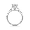 Platinum Pear Cut 2.00ct Lab Grown Diamond Ring with Diamond Shoulders