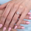 9ct White Gold Pear Shape 1.00ct Lab Grown Diamond 4 Claw Solitaire Ring