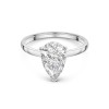 9ct White Gold Pear Shape 2.00ct Lab Grown Diamond 4 Claw Solitaire Ring