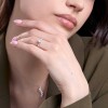 9ct White Gold Pear Shape 1.00ct Lab Grown Diamond 3 Claw Ring with Diamond Shoulders