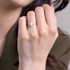 9ct White Gold Pear Shape 1.00ct Lab Grown Diamond 3 Claw Ring with Diamond Shoulders