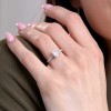 9ct White Gold Pear Shape 1.00ct Lab Grown Diamond 3 Claw Ring with Diamond Shoulders