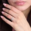 9ct White Gold Pear Shape 2.00ct Lab Diamond 3 Claw Diamond Shoulder Solitaire