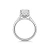 Platinum Radiant 3.25ct Lab Grown Diamond Solitaire Ring with Shoulders