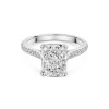 Platinum Radiant 3.25ct Lab Grown Diamond Solitaire Ring with Shoulders