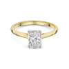 18ct Yellow Gold Radiant Cut 1.00ct Lab Grown Diamond 4 Claw Solitaire Ring