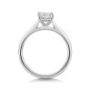 Platinum Radiant Cut 1.00ct Lab Grown Diamond 4 Claw Solitaire Ring