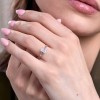 9ct White Gold Radiant Cut 1.00ct Lab Grown Diamond 4 Claw Solitaire Ring