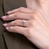 9ct White Gold Radiant Cut 1.00ct Lab Grown Diamond 4 Claw Solitaire Ring