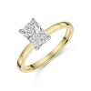 9ct Yellow Gold Radiant Cut 1.00ct Lab Grown Diamond 4 Claw Solitaire Ring