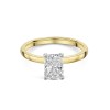 9ct Yellow Gold Radiant Cut 1.00ct Lab Grown Diamond 4 Claw Solitaire Ring