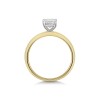 9ct Yellow Gold Radiant Cut 1.00ct Lab Grown Diamond 4 Claw Solitaire Ring